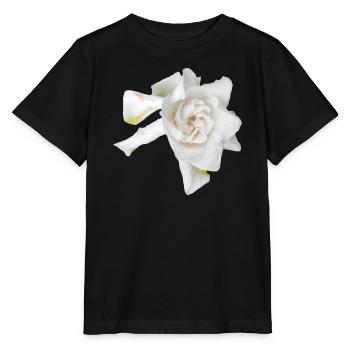 Dewy_White_Gardenia_Macro_Flower_Wall_Art - Stanley/Stella MINI CREATOR Kids’ T-Shirt - black - Front - Mikhail (115cm)