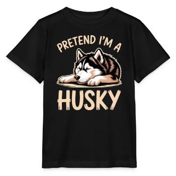 Husky Sayings Huskies Funny Husky Gift - Stanley/Stella MINI CREATOR Kids’ T-Shirt - black - Front - Mikhail (115cm)