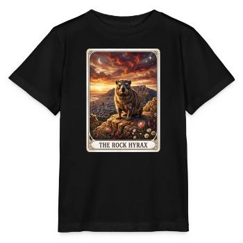 Rock Hyrax Tarot Card - Stanley/Stella MINI CREATOR Kids’ T-Shirt - black - Front - Mikhail (115cm)
