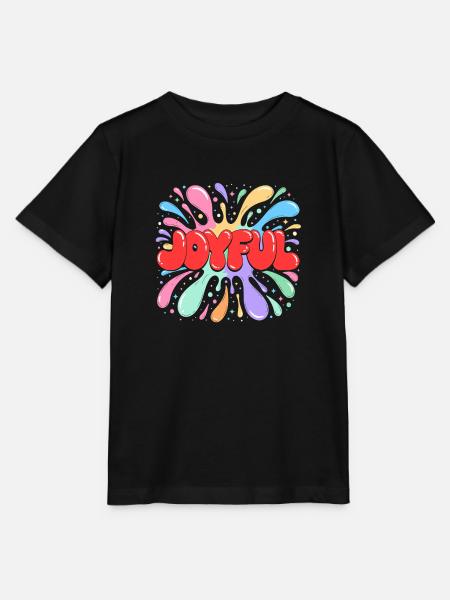 Freudige rote, bunte Spritzer - Stanley/Stella Kinder T-Shirt MINI CREATOR  - Schwarz