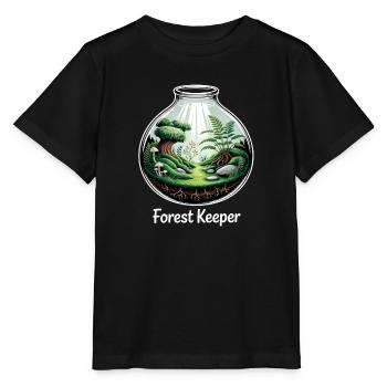 Forest Keeper Moos Terrarium Wald - Stanley/Stella Kinder T-Shirt MINI CREATOR  - Schwarz - Vorne - Mikhail (115cm)