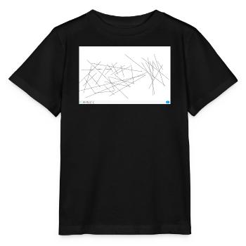 Abstraction de droite dentelée - T-shirt bio MINI CREATOR Stanley/Stella Enfant - noir - Devant - Mikhail (115cm)