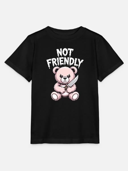 Not Friendly Introvertiert Antisocial Einzelgänger - Stanley/Stella Kinder T-Shirt MINI CREATOR - Schwarz