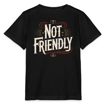 Not Friendly Introvert Antisocial Loner - Stanley/Stella MINI CREATOR Kids’ T-Shirt - black - Front - Mikhail (115cm)