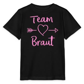Design de la flèche du cœur de la mariée de l’équipe - T-shirt bio MINI CREATOR Stanley/Stella Enfant - noir - Devant - Mikhail (115cm)