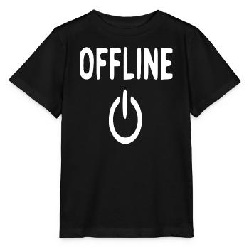 Motif d’icônes d’alimentation hors ligne - T-shirt bio MINI CREATOR Stanley/Stella Enfant - noir - Devant - Mikhail (115cm)