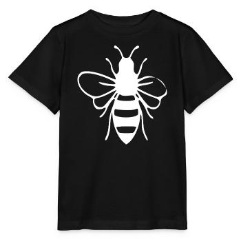 Silhouette d’abeille en nid d’abeille - T-shirt bio MINI CREATOR Stanley/Stella Enfant - noir - Devant - Mikhail (115cm)