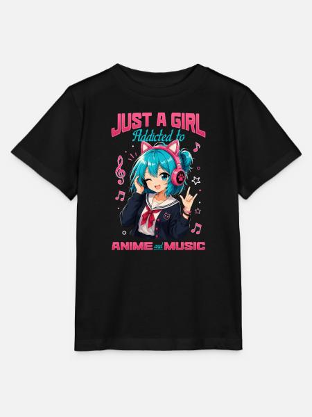 Anime and Music Chibi - Stanley/Stella Kinder T-Shirt MINI CREATOR  - Schwarz
