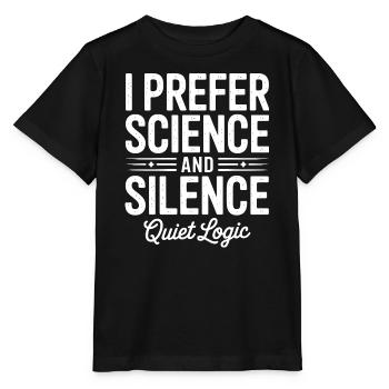 Je préfère la science et le silence - T-shirt bio MINI CREATOR Stanley/Stella Enfant - noir - Devant - Mikhail (115cm)