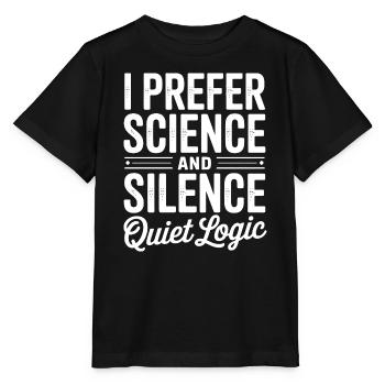 Je préfère la science et le silence - T-shirt bio MINI CREATOR Stanley/Stella Enfant - noir - Devant - Mikhail (115cm)