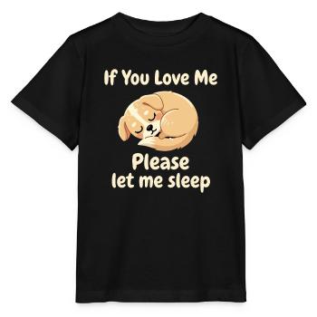 Schlafendes Hundchen Bitte Schlaf - Stanley/Stella Kinder T-Shirt MINI CREATOR  - Schwarz - Vorne - Mikhail (115cm)