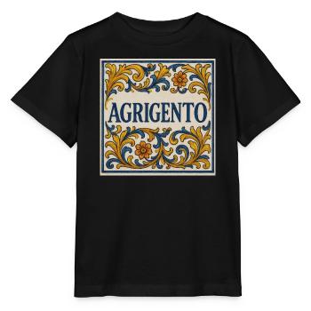 Agrigento Majolika Ornament - Stanley/Stella Kinder T-Shirt MINI CREATOR  - Schwarz - Vorne - Mikhail (115cm)