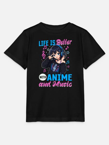 Anime and Music Chibi - Stanley/Stella Kinder T-Shirt MINI CREATOR  - Schwarz