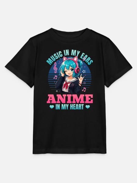 Anime and Music Chibi - Stanley/Stella Kinder T-Shirt MINI CREATOR - Schwarz