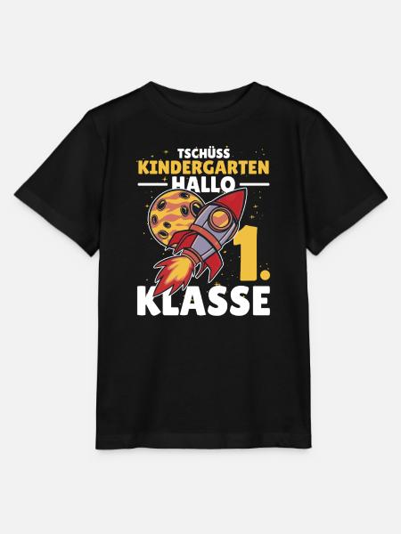 Tschüss Kindergarten Hallo 1. Klasse Schulkind - Stanley/Stella Kinder T-Shirt MINI CREATOR - Schwarz