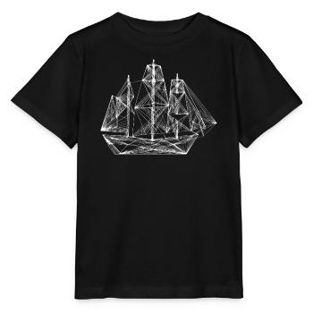Art géométrique abstrait de la ligne navale - T-shirt bio MINI CREATOR Stanley/Stella Enfant - noir - Devant - Mikhail (115cm)