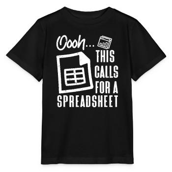 oh this calls for a spreadsheet - Stanley/Stella MINI CREATOR Kids’ T-Shirt - black - Front - Mikhail (115cm)