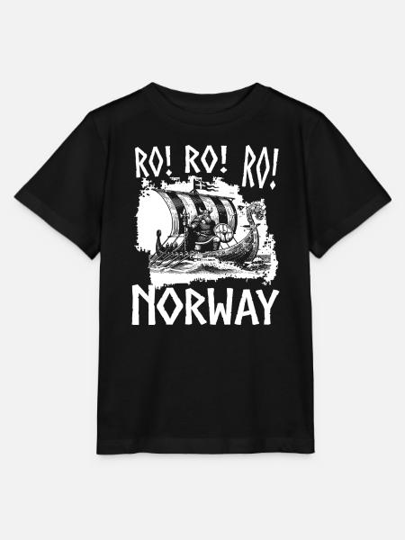 Norwegen Ro! Ro! Wellendruck - Stanley/Stella Kinder T-Shirt MINI CREATOR - Schwarz
