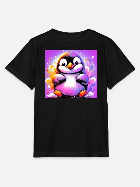 Pinguin - Stanley/Stella Kinder T-Shirt MINI CREATOR - Schwarz
