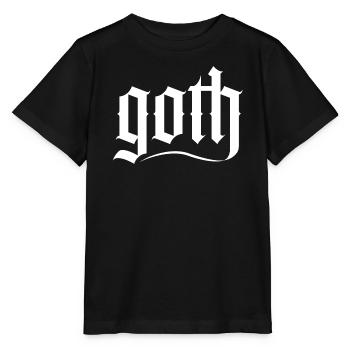 Gothic Script Monogram Crest - Stanley/Stella MINI CREATOR Kids’ T-Shirt - black - Front - Mikhail (115cm)