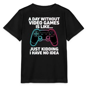Une journée sans jeux vidéo - T-shirt bio MINI CREATOR Stanley/Stella Enfant - noir - Devant - Mikhail (115cm)
