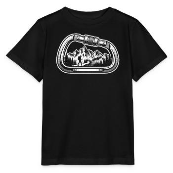 Karabinerhaken Bergsteigen Berge - Stanley/Stella Kinder T-Shirt MINI CREATOR  - Schwarz - Vorne - Mikhail (115cm)