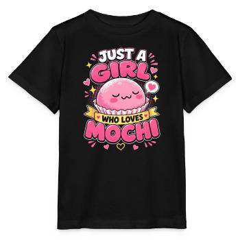 Une seule fille aime le mochi - T-shirt bio MINI CREATOR Stanley/Stella Enfant - noir - Devant - Mikhail (115cm)