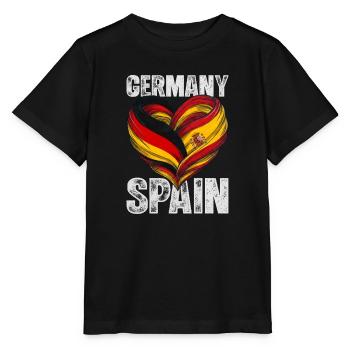 Cœur de l’Espagne et de l’Allemagne - T-shirt bio MINI CREATOR Stanley/Stella Enfant - noir - Devant - Mikhail (115cm)