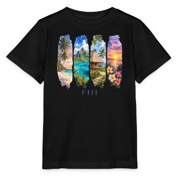 Fidschi Urlaub Travel – Südsee Strand & Natur - Stanley/Stella Kinder T-Shirt MINI CREATOR  - Schwarz - Vorne - Mikhail (115cm)