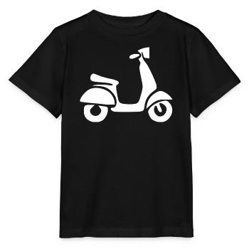 Scooter White Bike Biker Cadeau - T-shirt bio MINI CREATOR Stanley/Stella Enfant - noir - Devant - Mikhail (115cm)