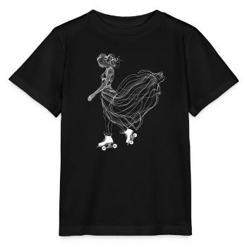 Roller Skater Line Art - Stanley/Stella MINI CREATOR Kids’ T-Shirt - black - Front - Mikhail (115cm)