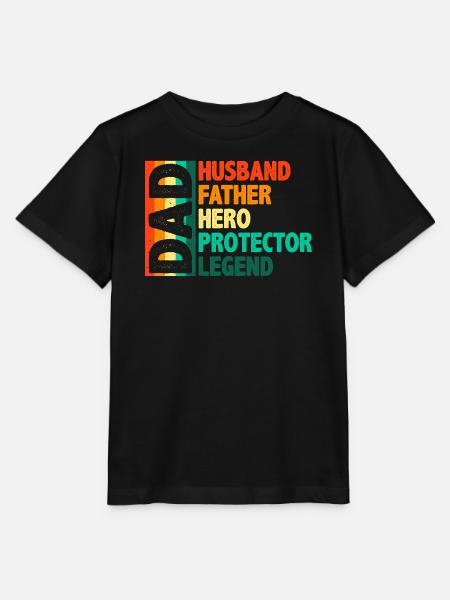 DAD: Held Beschützer Legende - Stanley/Stella Kinder T-Shirt MINI CREATOR - Schwarz