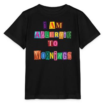 Playful I'm allergic to Morgende - Stanley/Stella MINI CREATOR Kids’ T-Shirt - black - Front - Mikhail (115cm)