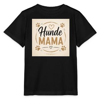 Hunde Mama Herzkreis Design - Stanley/Stella Kinder T-Shirt MINI CREATOR  - Schwarz - Vorne - Mikhail (115cm)