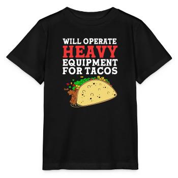 Construction site excavator driver excavation - Stanley/Stella MINI CREATOR Kids’ T-Shirt - black - Front - Mikhail (115cm)