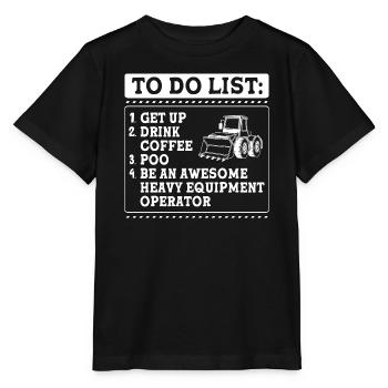 Excavation du chantier de chantier - T-shirt bio MINI CREATOR Stanley/Stella Enfant - noir - Devant - Mikhail (115cm)