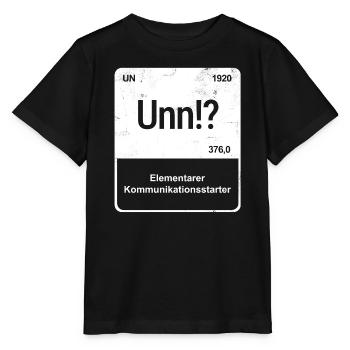 Unn!? - Saarländisch für Profis!  - Stanley/Stella Kinder T-Shirt MINI CREATOR  - Schwarz - Vorne - Mikhail (115cm)