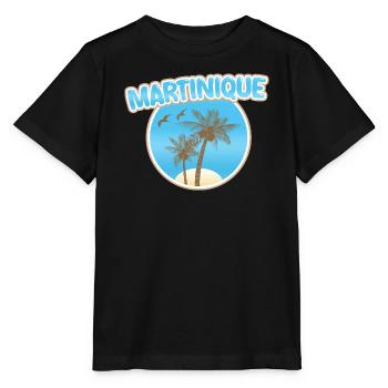 Plage de la Martinique - T-shirt bio MINI CREATOR Stanley/Stella Enfant - noir - Devant - Mikhail (115cm)