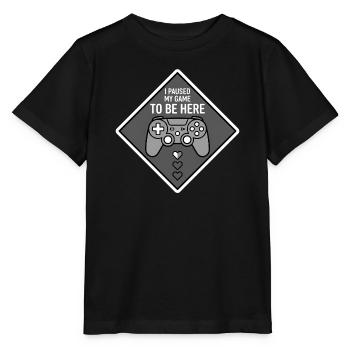 Mode pause : Conception du cœur de jeu - T-shirt bio MINI CREATOR Stanley/Stella Enfant - noir - Devant - Mikhail (115cm)