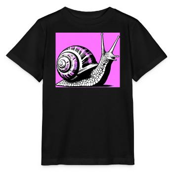 Escargot - T-shirt bio MINI CREATOR Stanley/Stella Enfant - noir - Devant - Mikhail (115cm)
