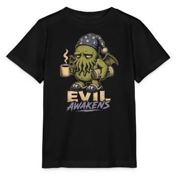 Evil Awakens : Café Cosmique - T-shirt bio MINI CREATOR Stanley/Stella Enfant - noir - Devant - Mikhail (115cm)