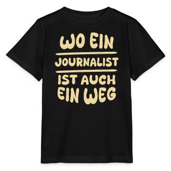 Geschenkidee Journalist - Stanley/Stella Kinder T-Shirt MINI CREATOR  - Schwarz - Vorne - Mikhail (115cm)