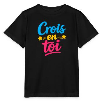 Crois en toi  - T-shirt bio MINI CREATOR Stanley/Stella Enfant - noir - Devant - Mikhail (115cm)