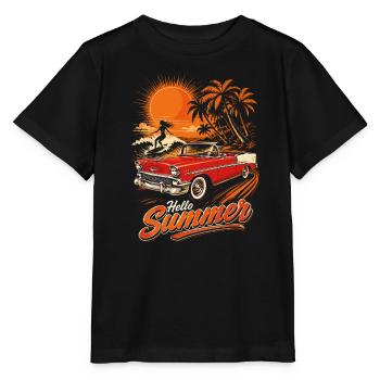 Summer Vintage Convertible and Surf - Stanley/Stella MINI CREATOR Kids’ T-Shirt - black - Front - Mikhail (115cm)