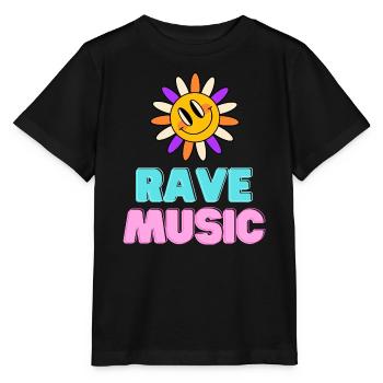 Sunshine Rave Music Neon Design - Stanley/Stella MINI CREATOR Kids’ T-Shirt - black - Front - Mikhail (115cm)