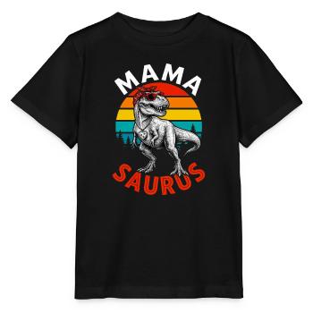 Mamasaurus Maman Dinosaure Cadeau Fête Des Mères - T-shirt bio MINI CREATOR Stanley/Stella Enfant - noir - Devant - Mikhail (115cm)