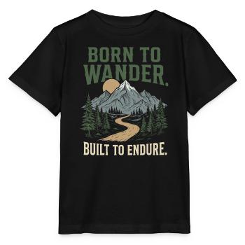Trail Running - Né pour errer, fait pour endurer - T-shirt bio MINI CREATOR Stanley/Stella Enfant - noir - Devant - Mikhail (115cm)
