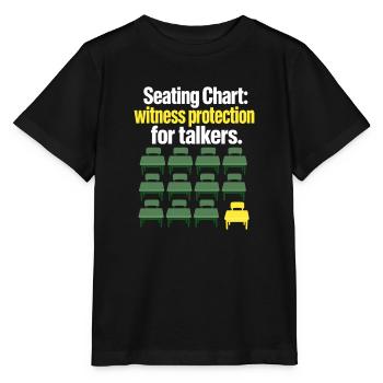 Blague drôle sur le plan de siège des professeurs et la protection des témoins - T-shirt bio MINI CREATOR Stanley/Stella Enfant - noir - Devant - Mikhail (115cm)