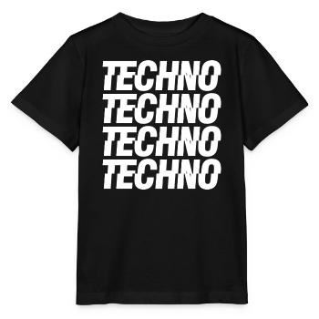 Techno music logo - Stanley/Stella MINI CREATOR Kids’ T-Shirt - black - Front - Mikhail (115cm)