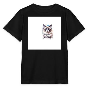 Ragdoll Mom Cat Love - Stanley/Stella MINI CREATOR Kids’ T-Shirt - black - Front - Mikhail (115cm)
